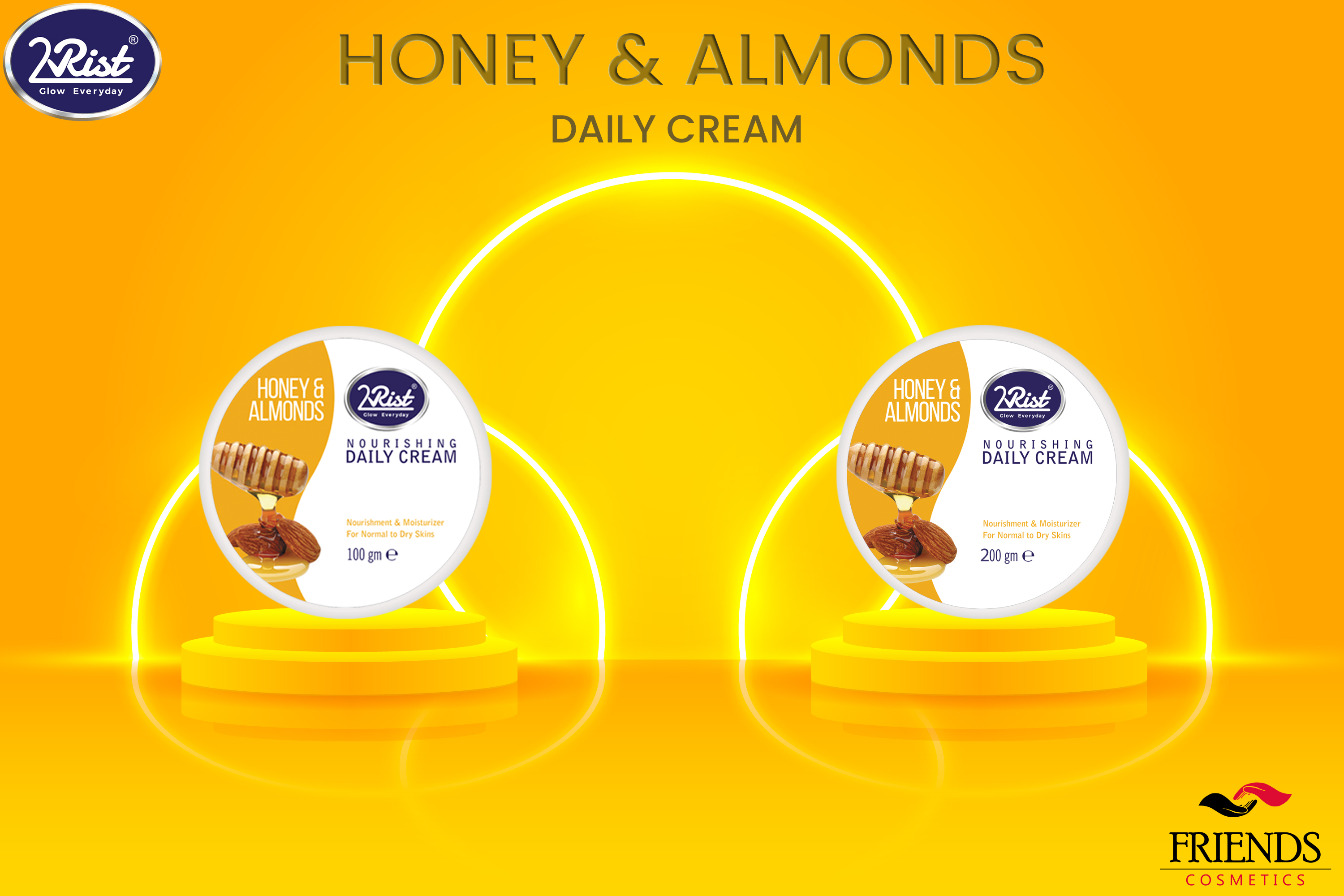 Honey & almonds cream combo